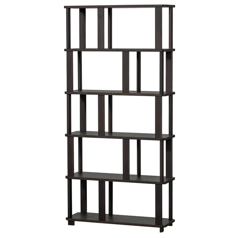 WOOOD RISS BOEKENKAST EIKENHOUT MYSTIC BROWN 186x90CM